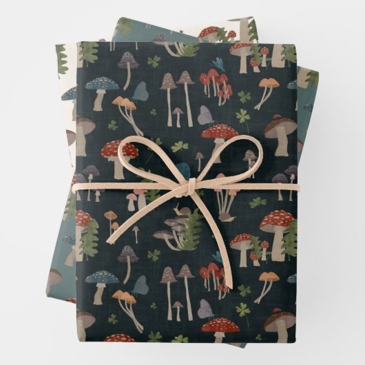  paddenstoel Gift Wrap Inpakpapier Vel (In situ)