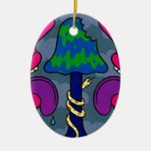 paddenstoel Gloom #2 Keramisch Ornament (Voorkant)