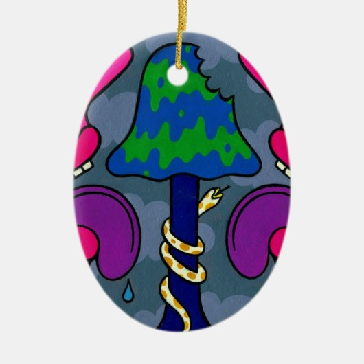 paddenstoel Gloom #2 Keramisch Ornament (Voorkant)