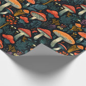 Paddenstoel Goblincore Paddenstoelen Bos natuur Fu Cadeaupapier (Hoek)