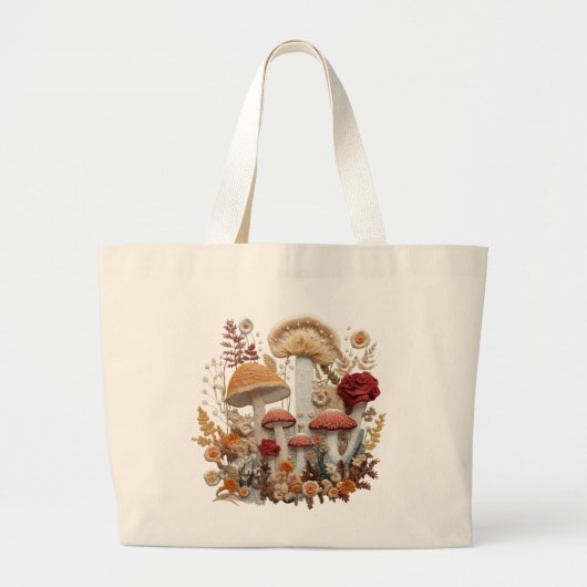 Paddenstoel Grote Tote Bag (Voorkant)