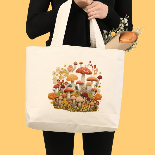 paddenstoel grote tote bag