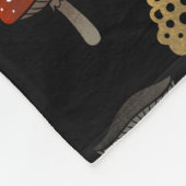 Paddenstoel Harvest Blanket - Fleece Black Deken (Hoek)