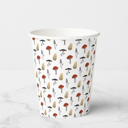Paddenstoel Harvest Paper Cup - White Papieren Bekers (Achterkant)