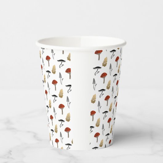 Paddenstoel Harvest Paper Cup - White Papieren Bekers (Links)