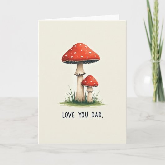 Paddenstoel Hou van jou papa kaart (Voorkant)