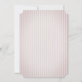 Paddenstoel Huizen Pink Stripes Baby shower Kaart (Achterkant)
