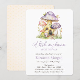 Paddenstoel huizen Polka Dots Baby shower Kaart