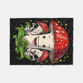 paddenstoel Hunter Funny Magic Mushrooms Fleece Deken (Voorkant (Horizontaal))