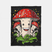 paddenstoel Hunter Funny Magic Mushrooms Fleece Deken (Voorkant)