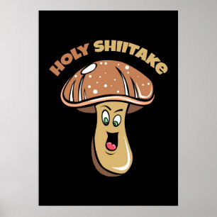 paddenstoel Hunter Heilige Shiitake-paddenstoel Poster