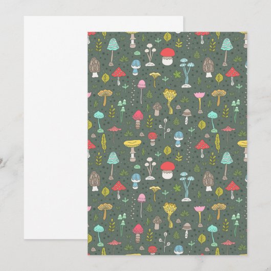 paddenstoel Hunter I love paddenstoelen Bedankkaart (Voorkant / Achterkant)