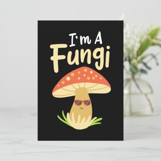 paddenstoel Hunter ik ben een paddenstoel Kaart (Staand voorkant)