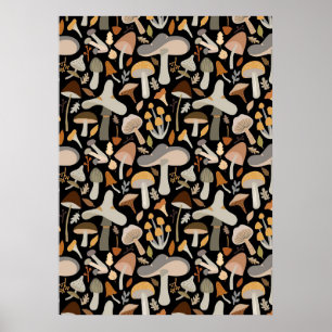 paddenstoel Hunter Mid Mushroom Poster