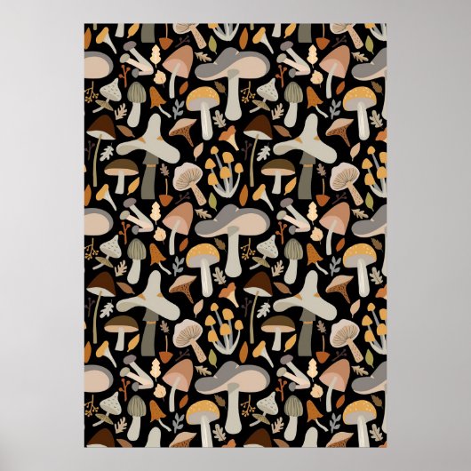 paddenstoel Hunter Mid Mushroom Poster (Voorkant)