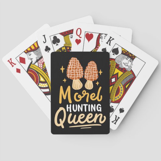 paddenstoel Hunter Morel Hunting Queen Pokerkaarten (Achterkant)