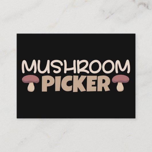 paddenstoel Hunter Mushroom Picker Visitekaartje (Voorkant)