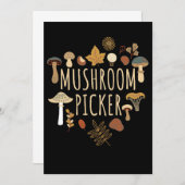 paddenstoel Hunter Mushrooms Picker Bedankkaart (Voorkant / Achterkant)