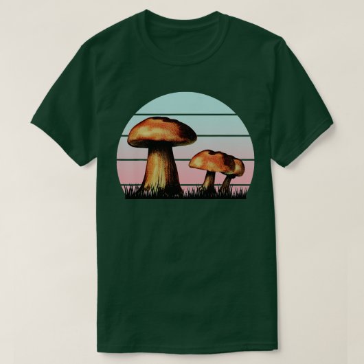 paddenstoel Hunter  Retro Style Mycology Fungi T-shirt (Design voorkant)