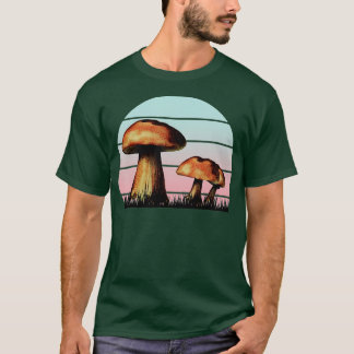 paddenstoel Hunter  Retro Style Mycology Fungi T-shirt