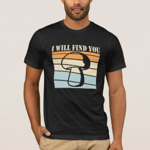 Paddenstoel Ik Zal Je Vinden Retro Zonsondergang S T-shirt