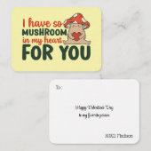 paddenstoel in mijn hart Funny Pun Cute Valentijns Notitiekaartje (Voorkant / Achterkant)