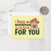 paddenstoel in mijn hart Funny Pun Cute Valentijns Notitiekaartje (Voorkant / Achterkant in situ)