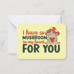 paddenstoel in mijn hart Funny Pun Cute Valentijns Notitiekaartje
