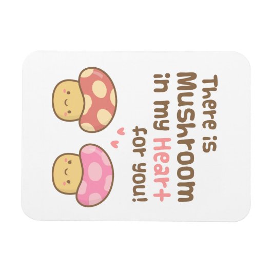 Paddenstoel in mijn hart voor jou Schattigee liefd Magneet (Horizontaal)