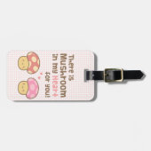 Paddenstoel in mijn hart voor jou Schattigee Valen Bagagelabel (Voorkant horizontaal)