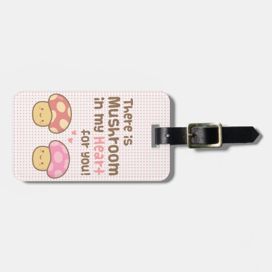 Paddenstoel in mijn hart voor jou Schattigee Valen Bagagelabel (Voorkant horizontaal)