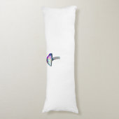 paddenstoel in witte driehoekige kleuren lichaamskussen (Voorkant Verticaal)