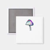 paddenstoel in witte driehoekige kleuren magneet (Voorkant / Achterkant)