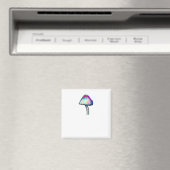 paddenstoel in witte driehoekige kleuren magneet (Insitu (Vaatwasser))