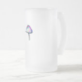 paddenstoel in witte driehoekige kleuren matglas bierpul (Voorkant rechts)