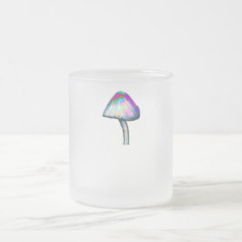 paddenstoel in witte driehoekige kleuren matglas koffiemok