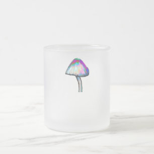 paddenstoel in witte driehoekige kleuren matglas koffiemok