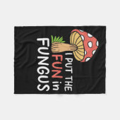 paddenstoel jager... zet de vun in schimmels. fleece deken (Voorkant (Horizontaal))