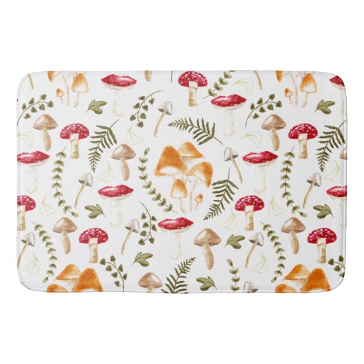 paddenstoel | Katoen esthetisch | WATERVERF Badmat (Voorkant)