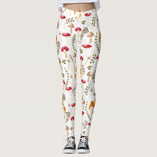 paddenstoel | Katoen esthetisch | WATERVERF Leggings (Voorkant)