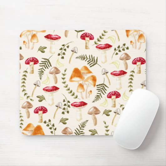 paddenstoel | Katoen esthetisch | WATERVERF Muismat (Met muis)
