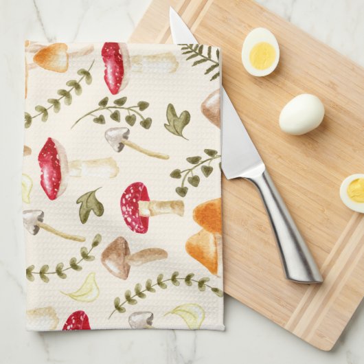 paddenstoel | Katoen esthetisch | WATERVERF Theedoek (Quarter Fold)