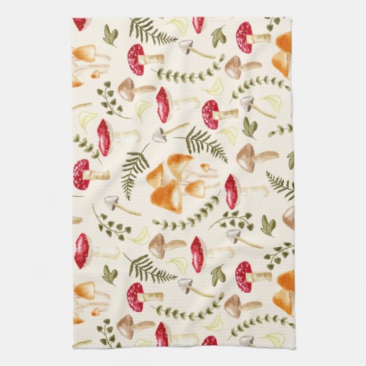 paddenstoel | Katoen esthetisch | WATERVERF Theedoek (Verticaal)