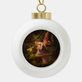 paddenstoel keramische bal ornament (Voorkant)