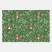 Paddenstoel Kerst Cottagecore Inpakpapier Vel (Voorkant)