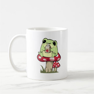 Paddenstoel Kikker Goblincore Mycologie Creatieve  Koffiemok