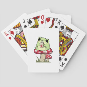 Paddenstoel Kikker Goblincore Mycologie Creatieve Pokerkaarten
