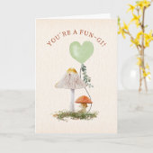 Paddenstoel Klas Valentine  Kaart (Gele Bloem)