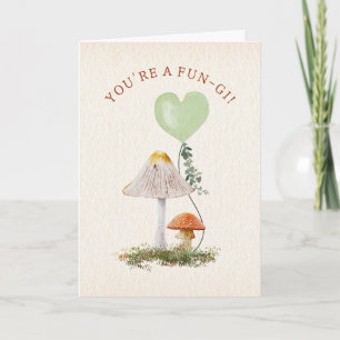 Paddenstoel klas valentine  kaart