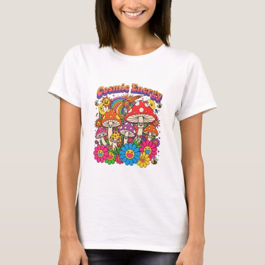Paddenstoel Kosmische Energie T-shirt (Voorkant)